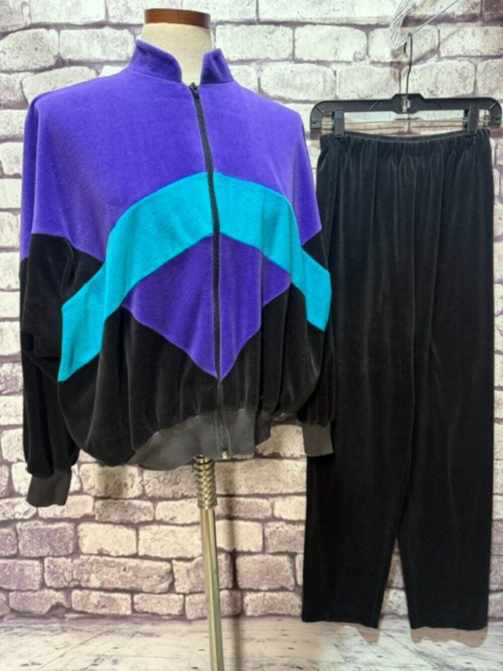 Maurice Michaels Vintage Velvet Track Suit Size M